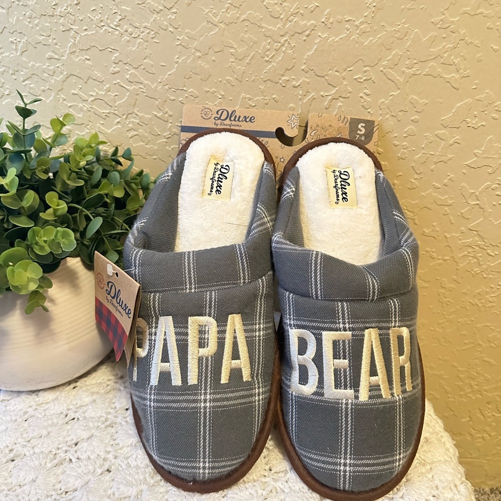 Luxe Gray Plaid Women's Slippers